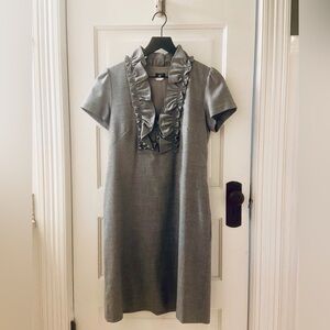 JCrew ruffle neck sheath dress w/pockets - size 2